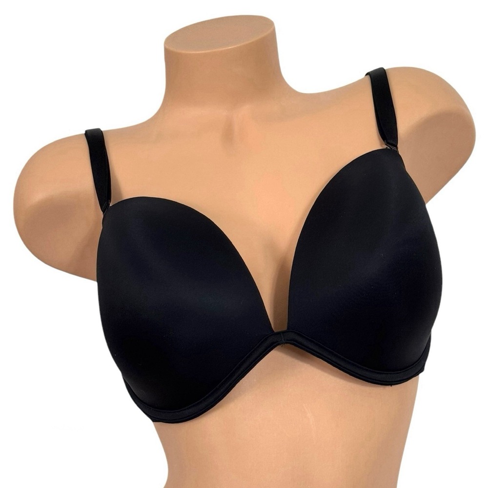 Victoria's Secret 36DDD BARE Every-Way Strapless Uplift light Push up Bra Black